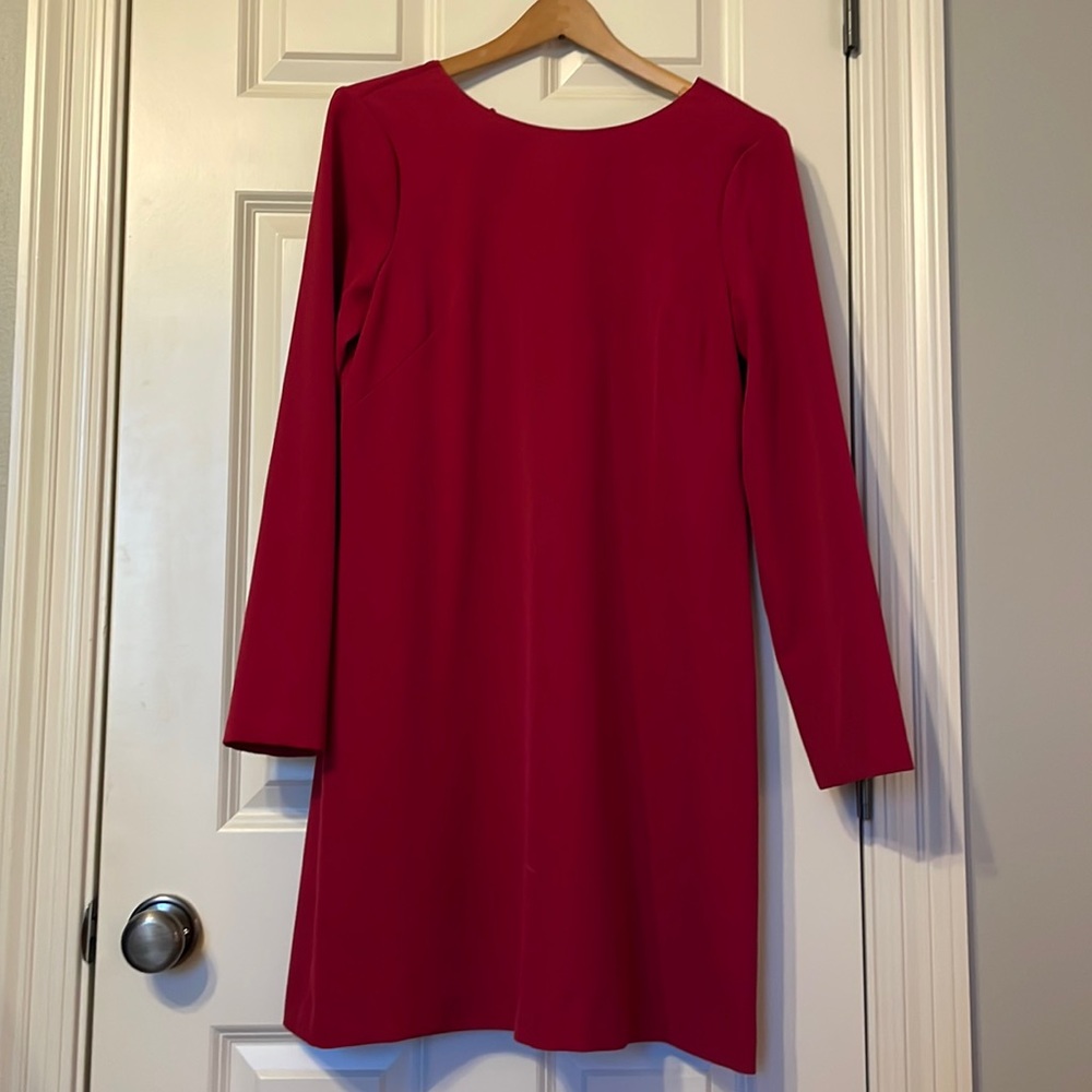 Adrianna Papell, red cocktail dress, size 8